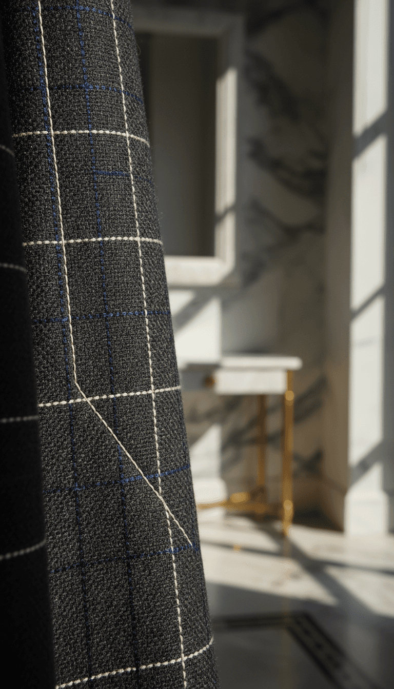 High-end details: premium fabrics and impeccable stitching