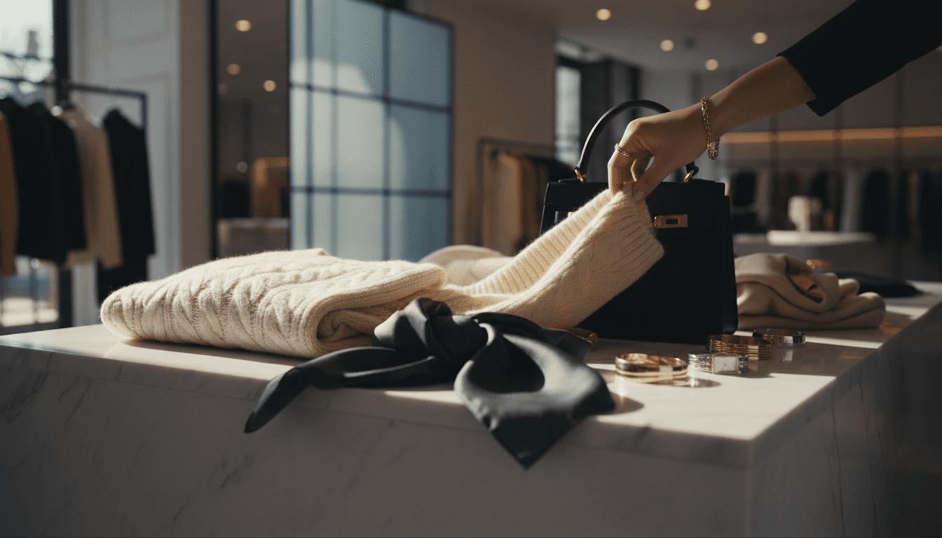 Detail of Nova District Ltd luxury accessories and garments in London